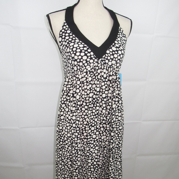London Times Halter Dress Size 8 Polka Dot NEW - Picture 1 of 8